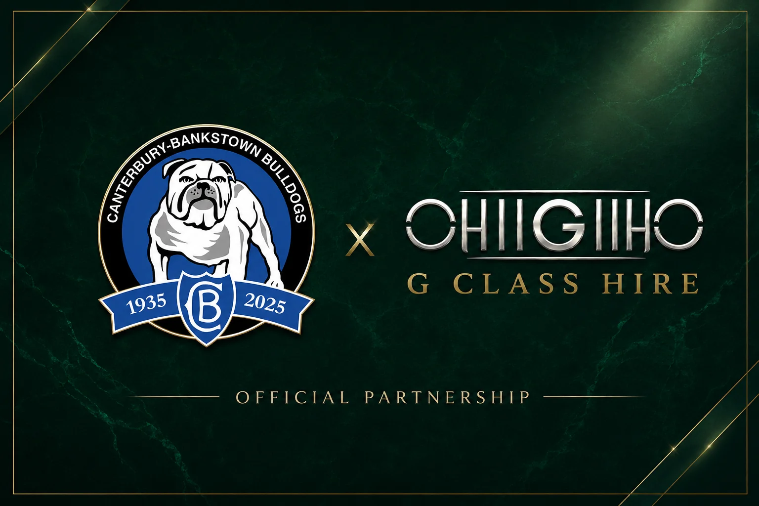 Canterbury-Bankstown Bulldogs and G Class Hire — official partnership