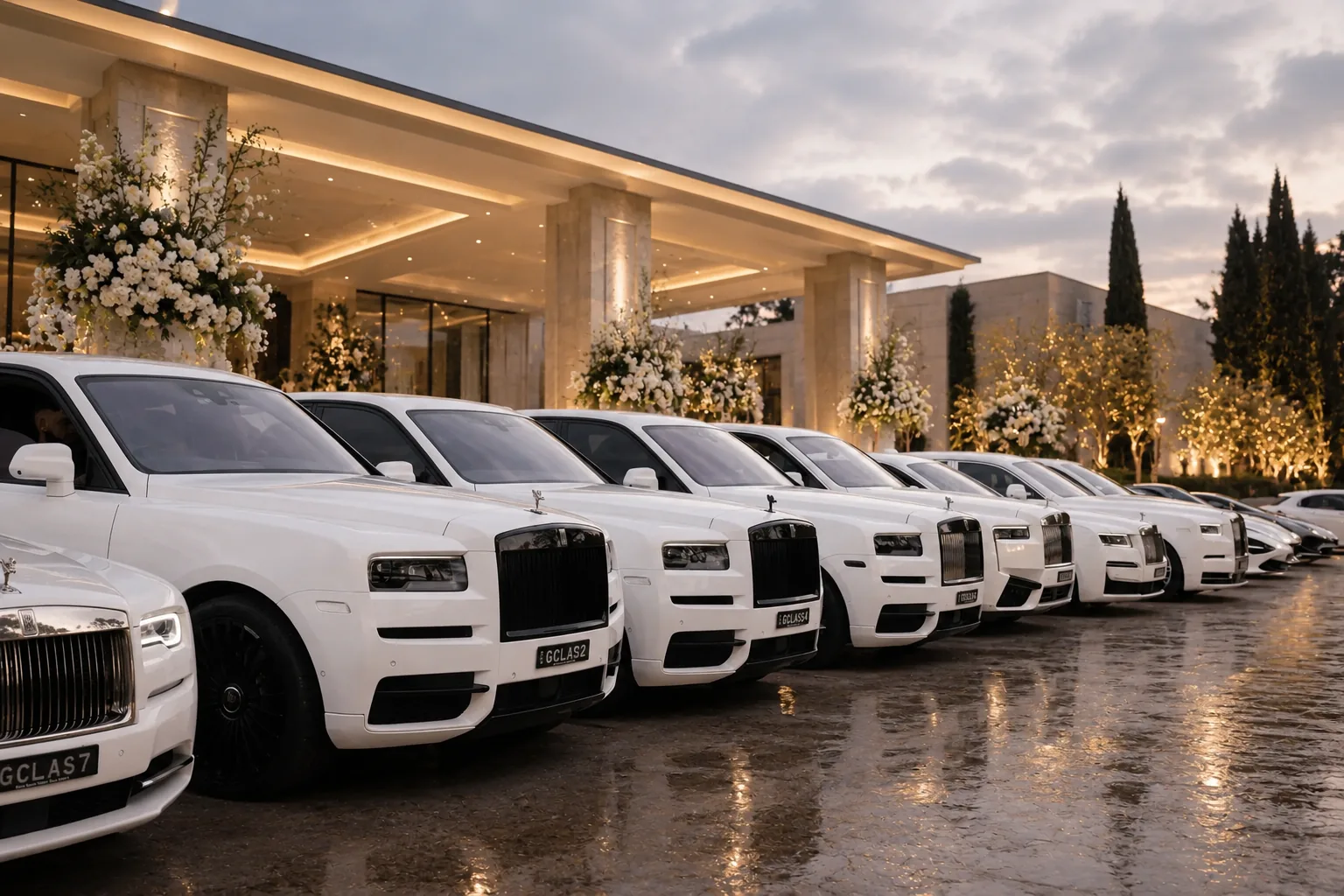 A Lebanese wedding car line-up in Sydney