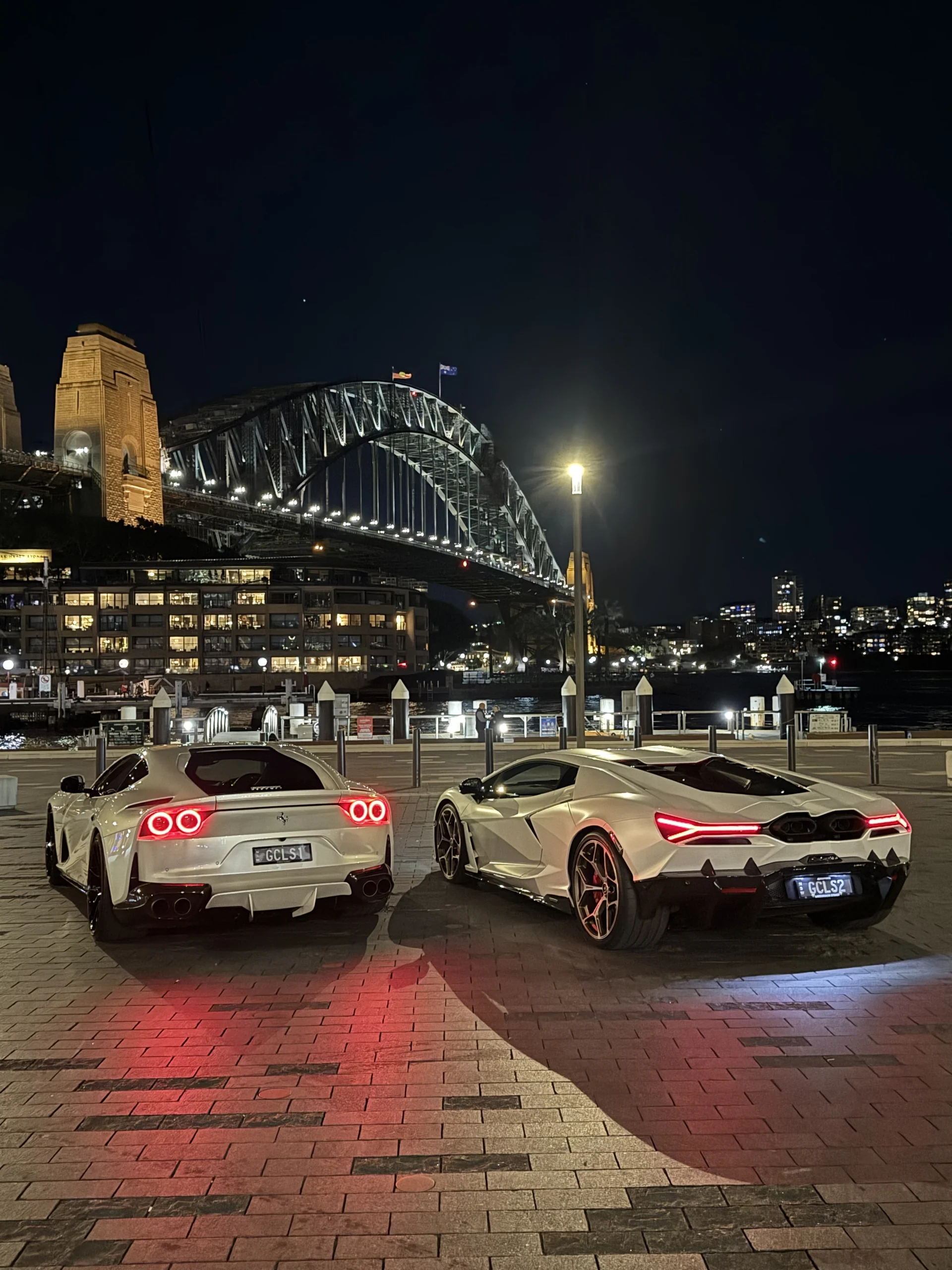A white luxury wedding car line-up — G Class Hire Sydney