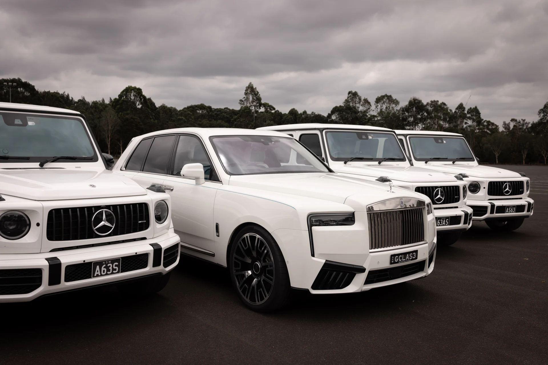 White on white, the full row