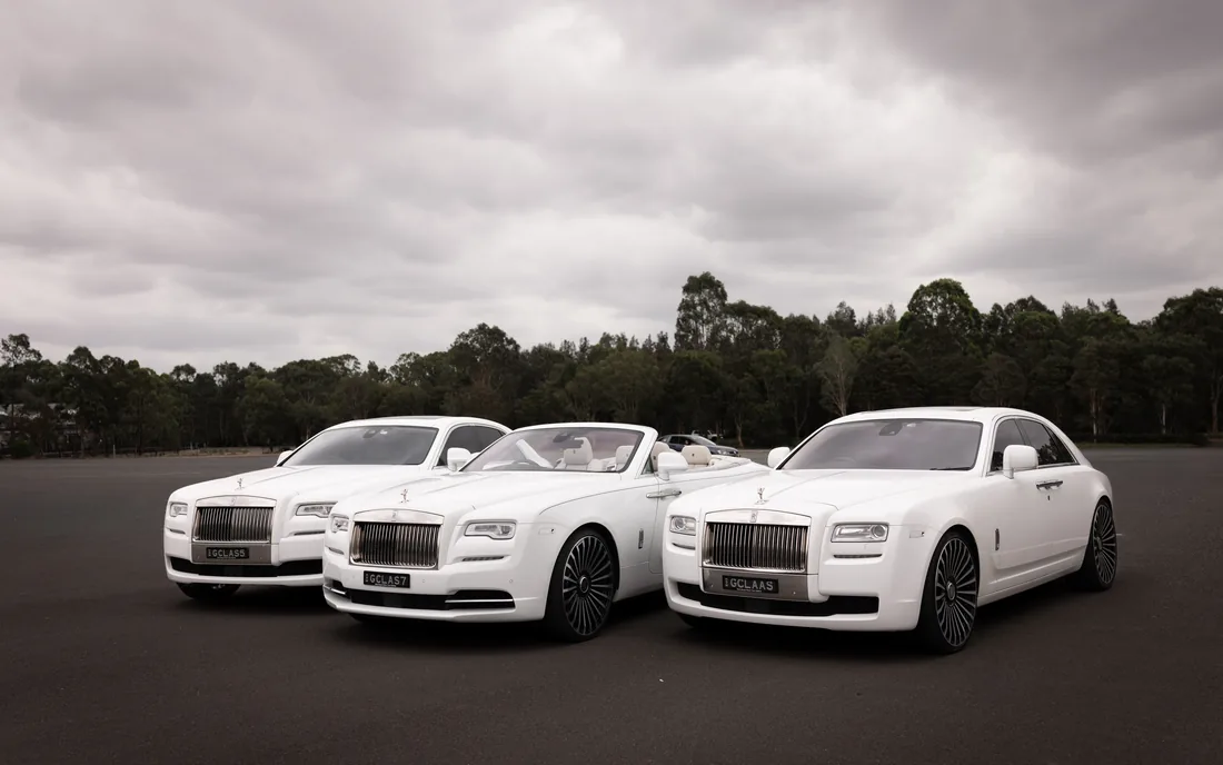 The Luxe Line-Up — a matched luxury car line-up by G Class Hire