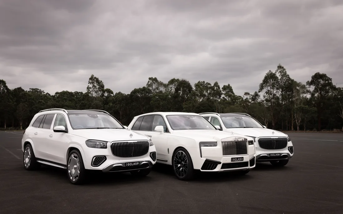 The Maybach Line-Up — a matched luxury car line-up by G Class Hire
