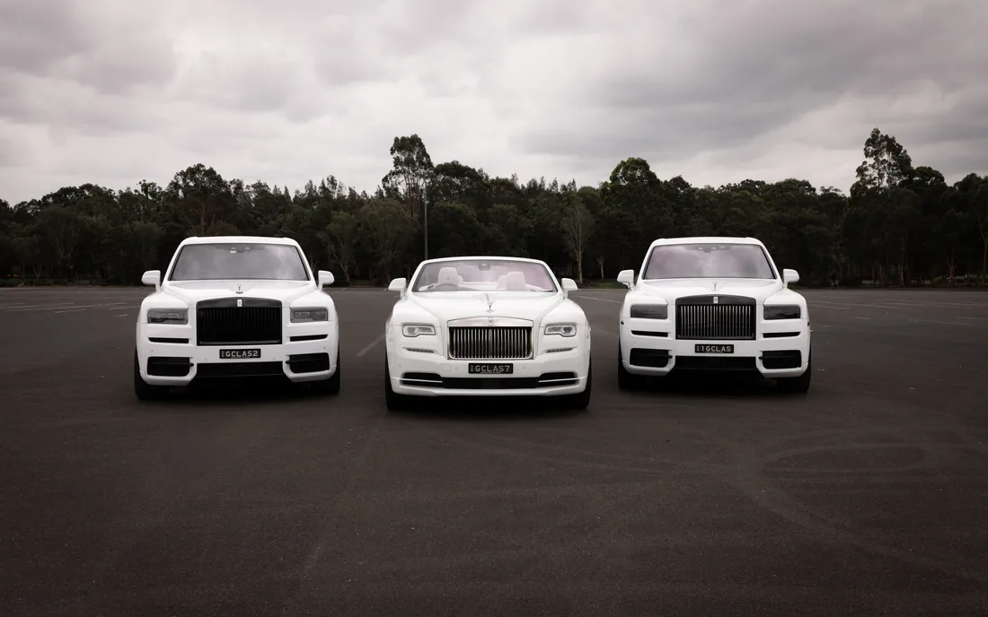 The Premium Line-Up — a matched luxury car line-up by G Class Hire