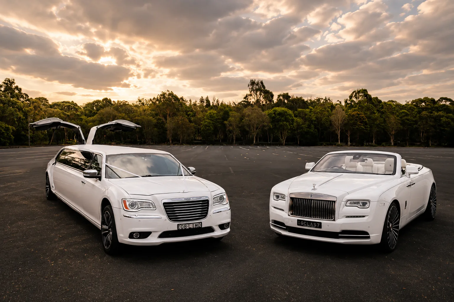 The Short & Sweet Line-Up — a matched luxury car line-up by G Class Hire