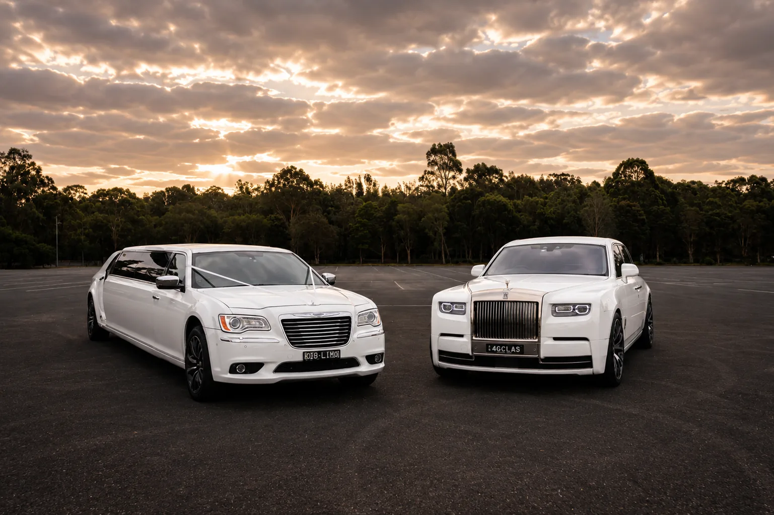The Short & Sweet Line-Up — a matched luxury car line-up by G Class Hire