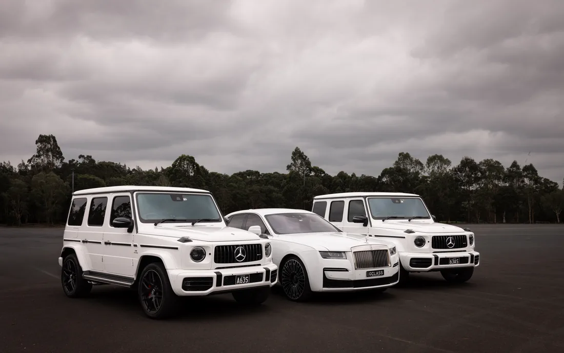 The Simple Line-Up — a matched luxury car line-up by G Class Hire