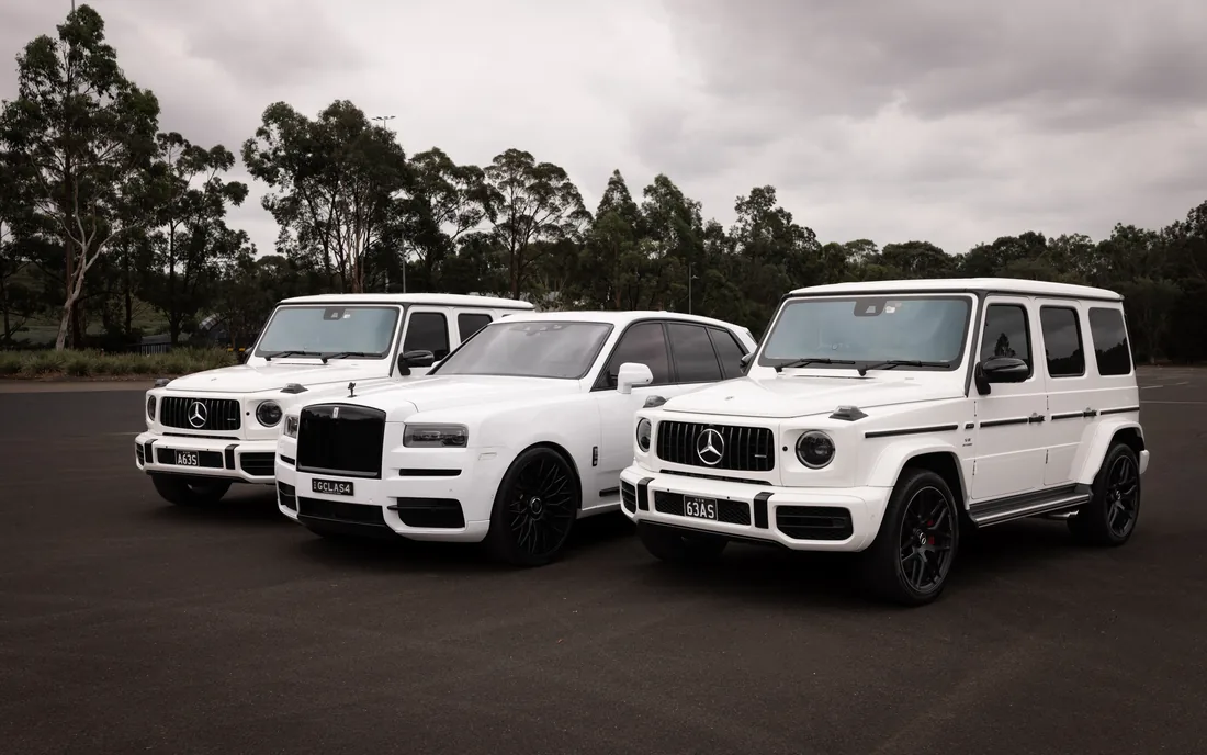 The Simple Line-Up — a matched luxury car line-up by G Class Hire
