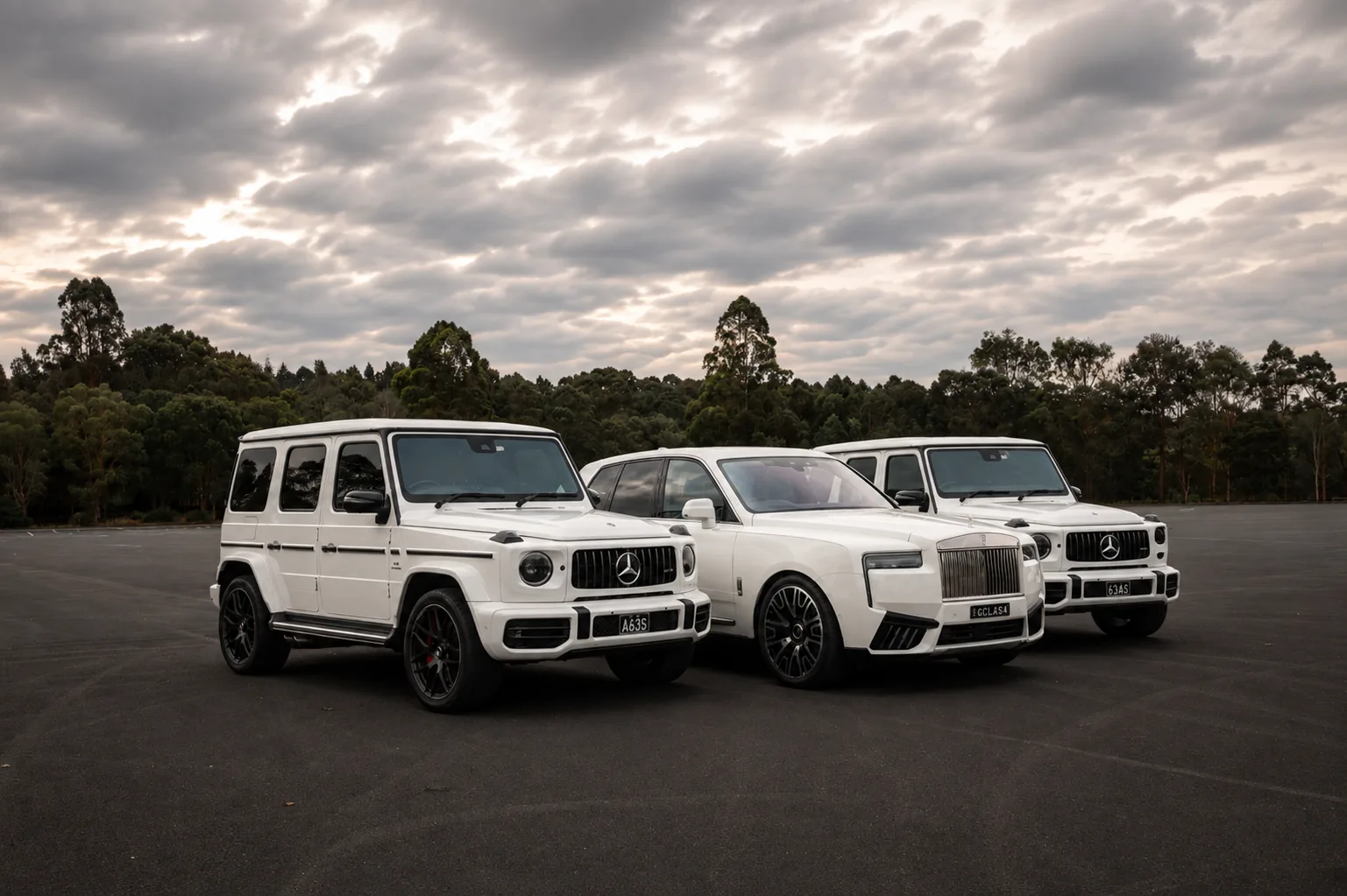 The Simple Line-Up — a matched luxury car line-up by G Class Hire