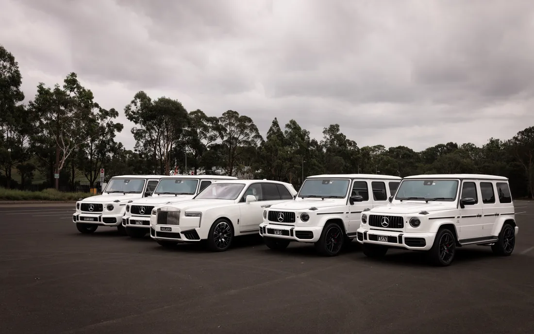 The Stance Line-Up — a matched luxury car line-up by G Class Hire