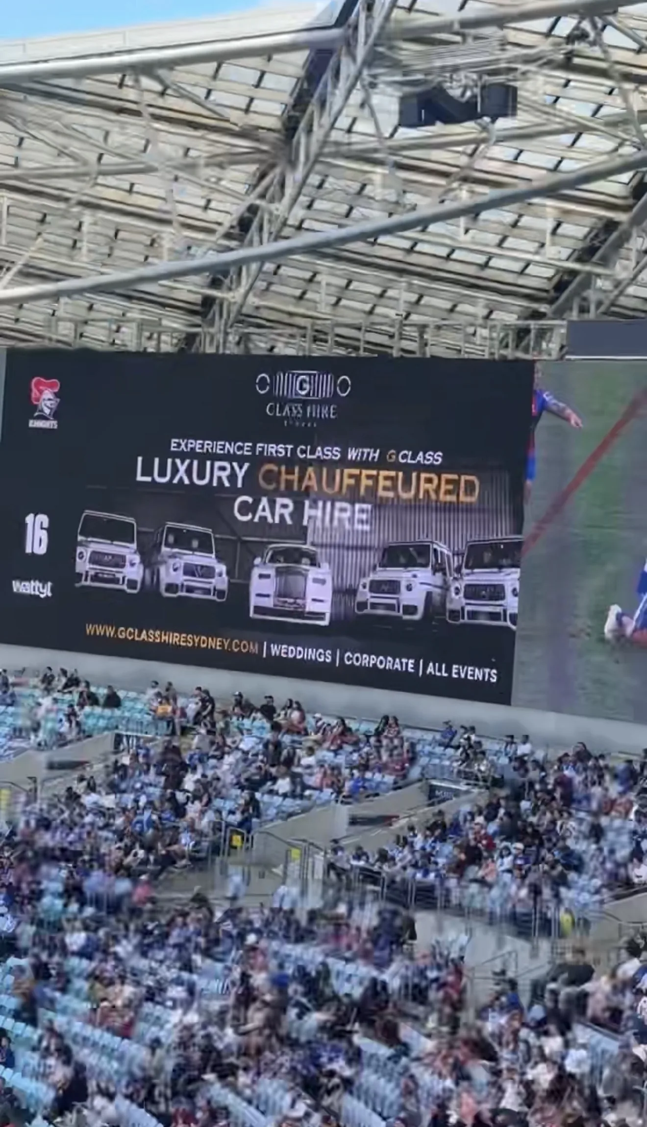 The fleet, front and centre — G Class Hire at Accor Stadium